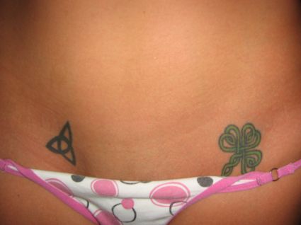 Celtic Knot Trinity And Clover Tattoo